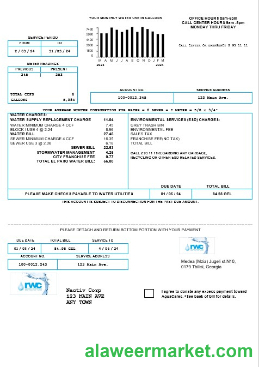 Georgia RWC water business bill template in Word and PDF formats1